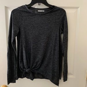 Zara Dark Gray Long Sleeve with Knotted Detail